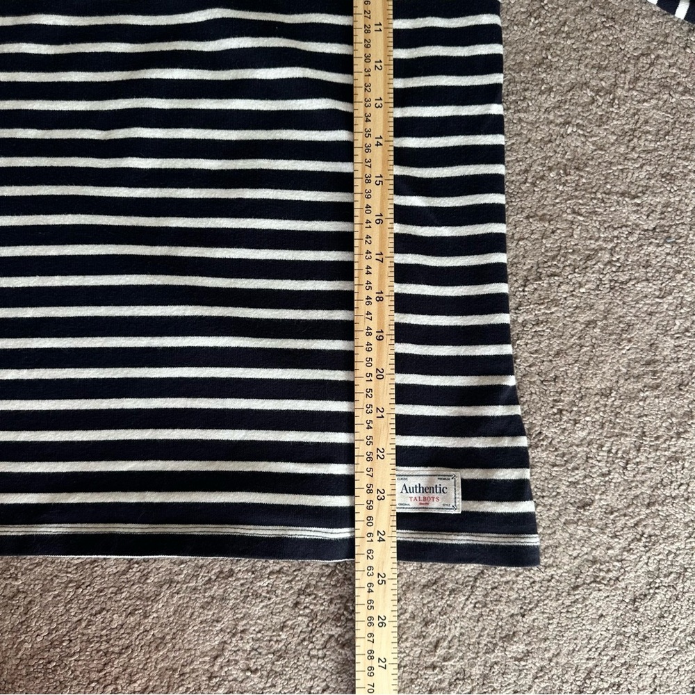 Talbots NAVY Rainbow Cuff Nautical Cape COD Old Money Fisherman 100% Cotton - Picture 8 of 10